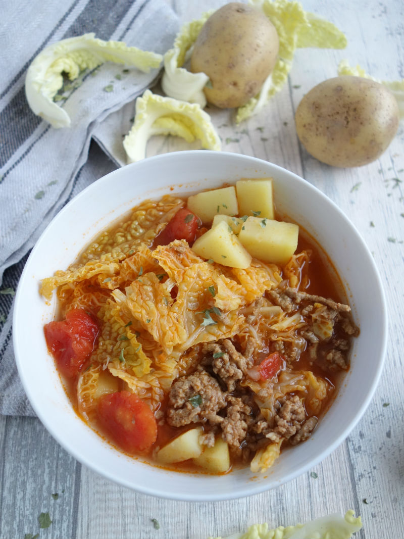 Wirsing-Eintopf mit Hackfleisch und Kartoffeln - Meinestube