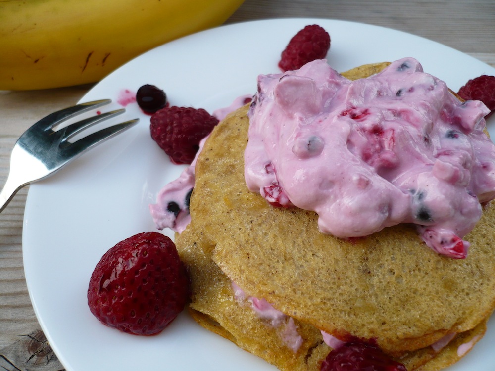 Pfannkuchen Törtchen aus Bananen und Eier - Meinestube