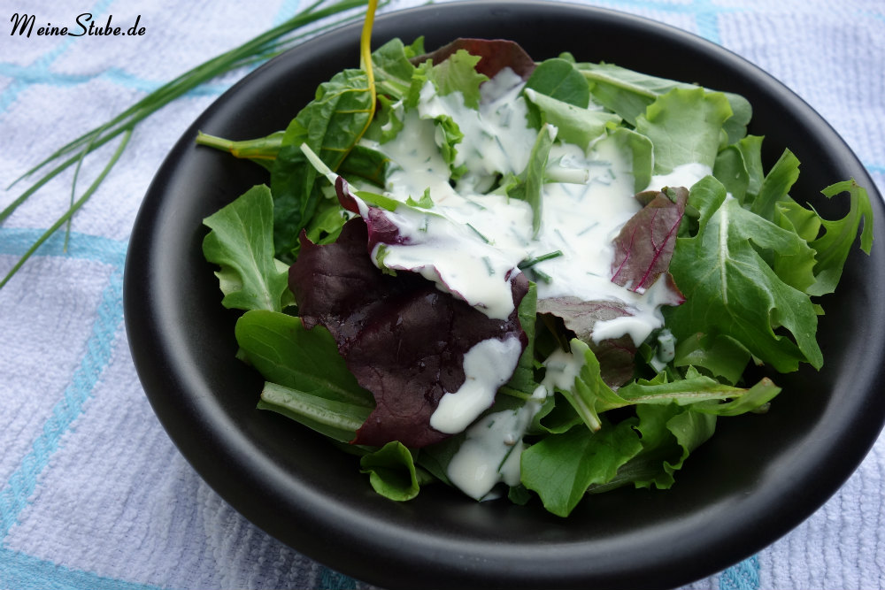 Blattsalat-Salatdressing-schmand