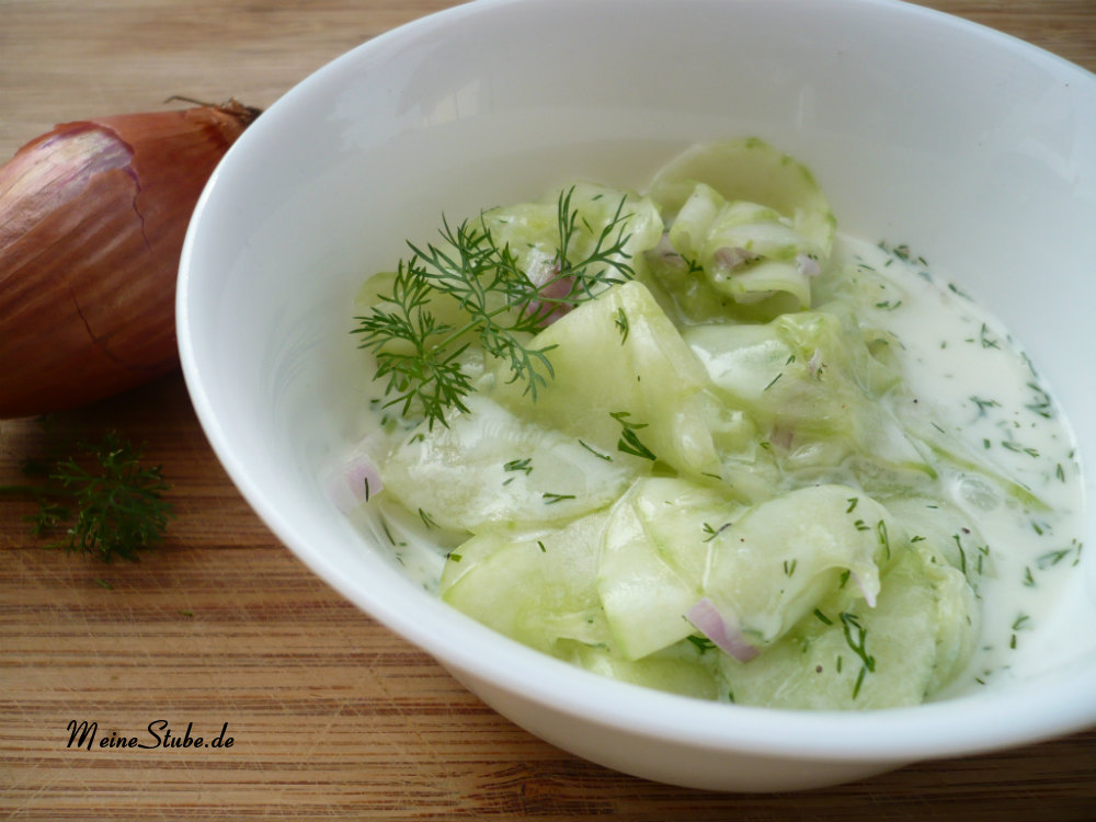 Gurkensalat mit Dill und Sahne - Meine Stube