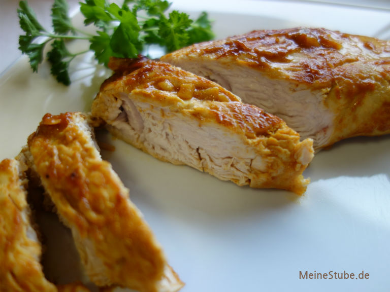 Putenbrustfilet mit Apfelsaft-Honig-Senf Marinade