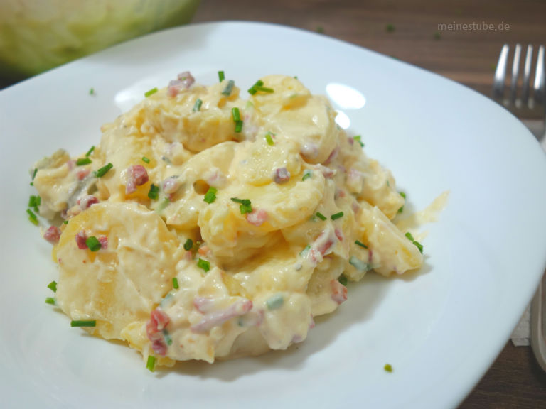 Kartoffelsalat mit Speck und Mayonnaise, für jeden Anlass - Meine Stube