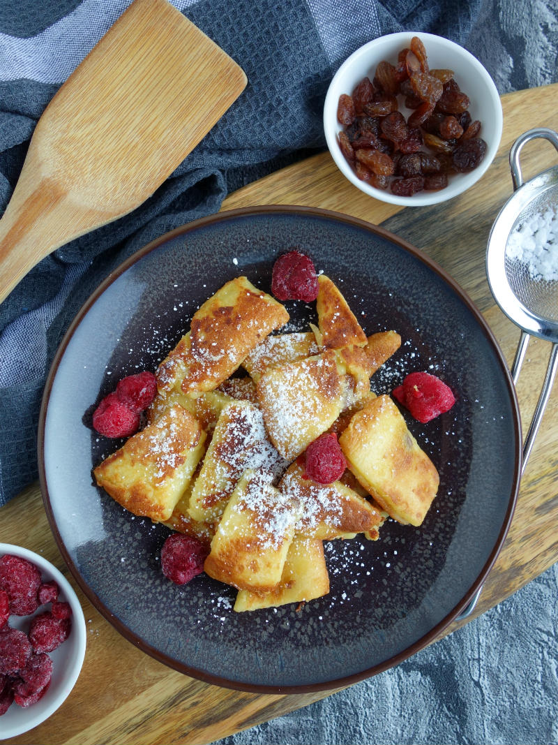 Kaiserschmarrn mit Himbeeren