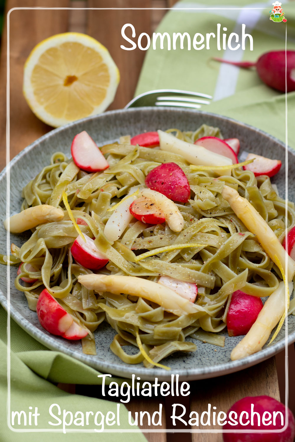 Rezept für Tagliatelle mit Spargel und Radieschen, meinestube