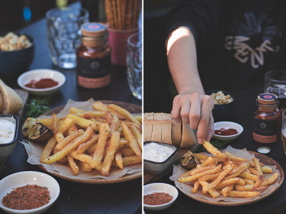 Chicken Wings mit selbst gemachten Pommes frites - Meinestube