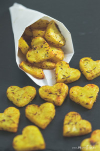 Kartoffelherzen Ofenkartoffeln für den Valentinstag, Meinestube