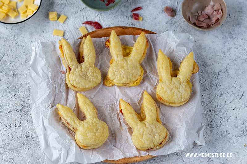 Blätterteig Hasen gebacken, meinestube