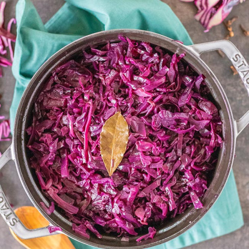 Rotkohl im Topf gekocht, meinestube