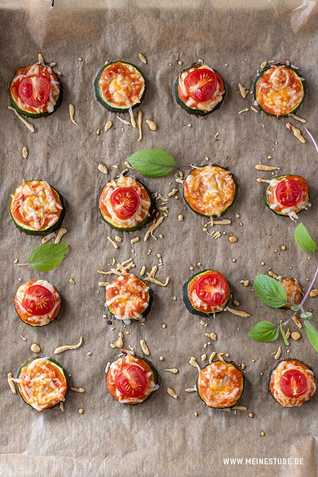 Zucchini-Pizzen – ein gesunder Snack - Meinestube