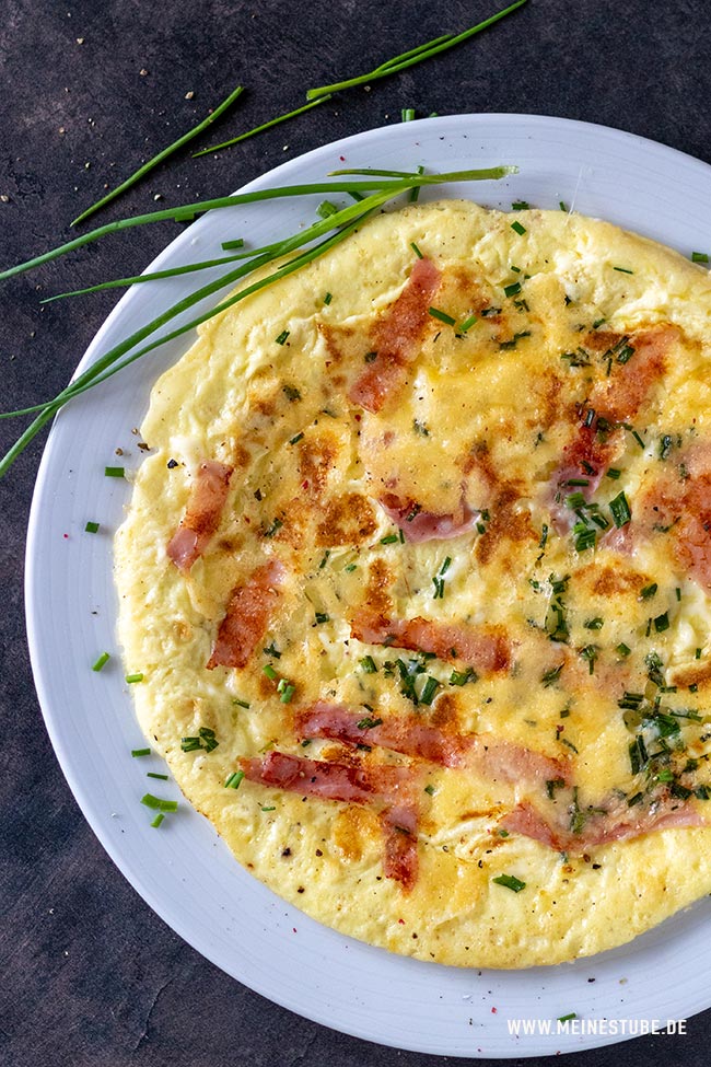 Omelett mit Käse und Schinken - für Kinder &amp; Familie - Meinestube