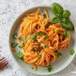 Linguine mit Tomaten-parmesansoße, meinestube