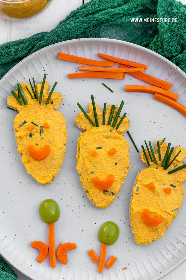 Karottenaufstrich mit Frischkäse – ein tolles Kinderrezept