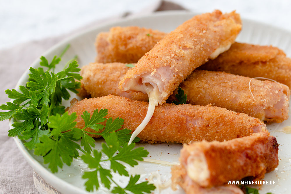 Schinken Rouladen: Paniert und mit Käsefüllung -lecker! - Meinestube