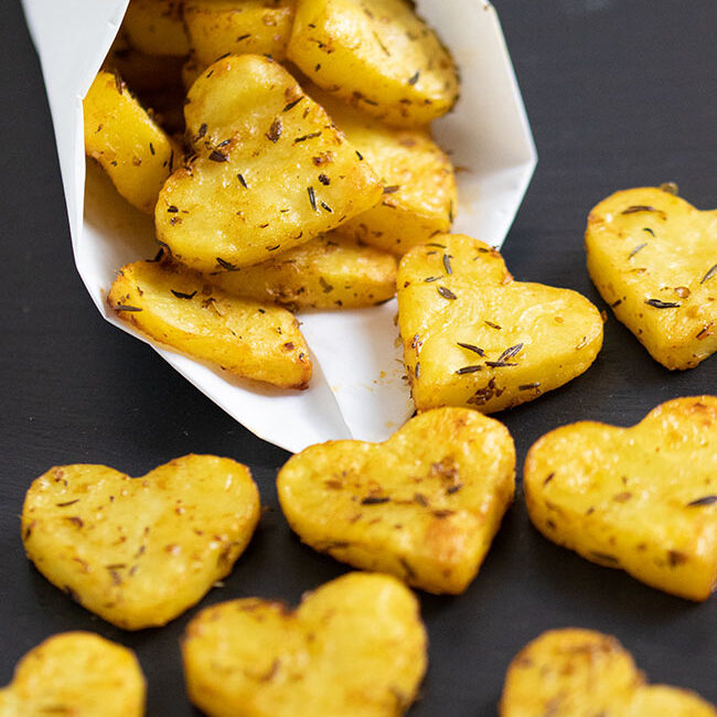 Kartoffelherzen zum Valentinstag, meinestube