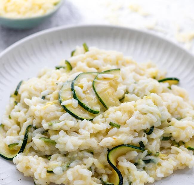 Zucchini-Risotto mit Parmesan, meinestube