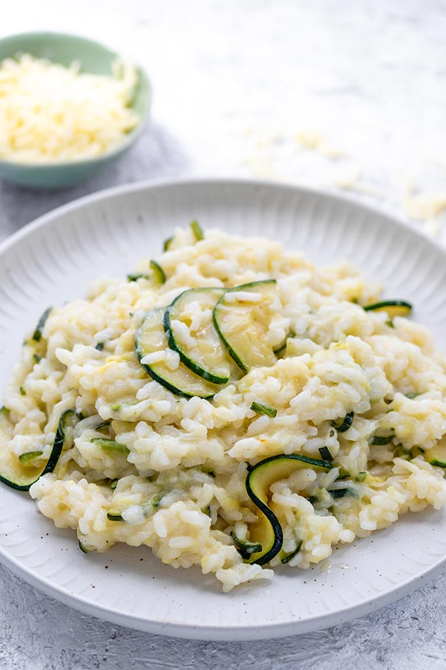 Zucchini-Risotto mit Parmesan, meinestube