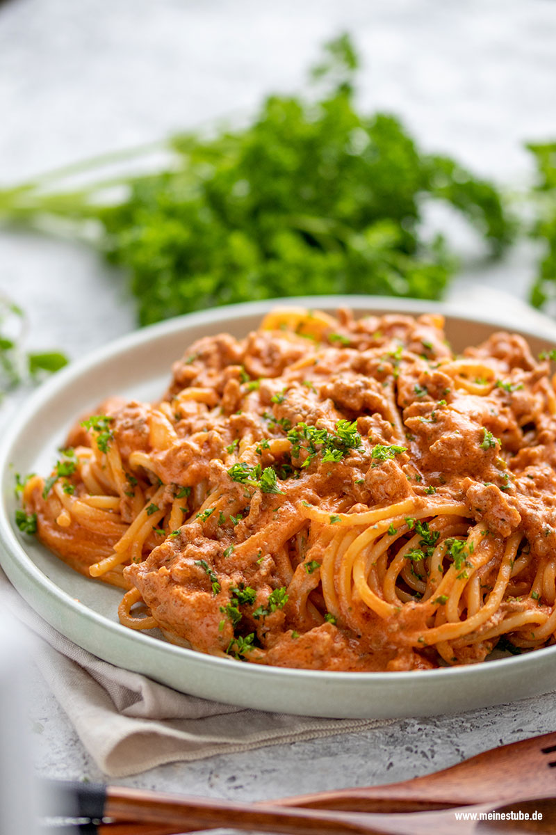 Pasta Mit Hackfleisch Sahnesosse