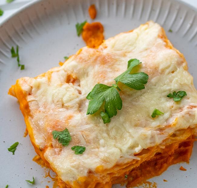 Kürbislasagne vegetarisch als Kindergericht, meinestube