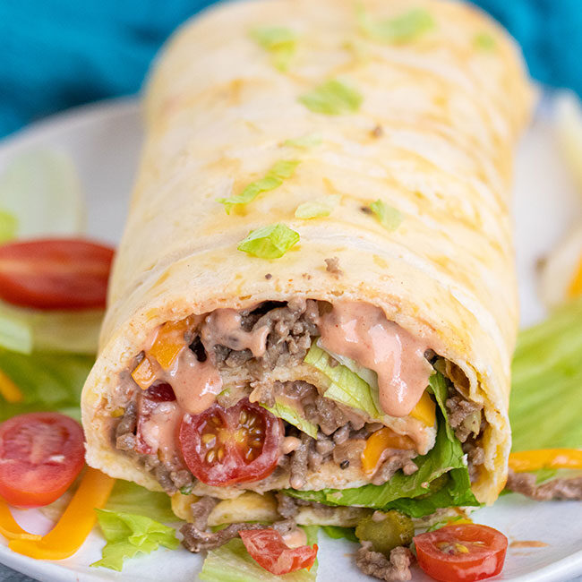 Big Mac Rolle Low Carb mit meinestube
