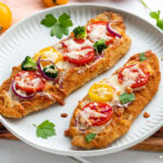 Schnitzel-Pizza aus dem Backofen von meinestube